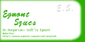egmont szucs business card